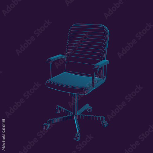 Striped Office chair. Vecto...