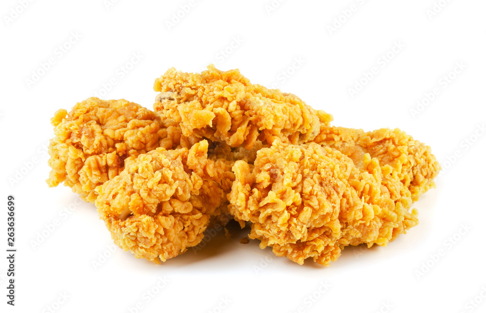 Chicken legs in breading isolated Chicken legs in breading isolated