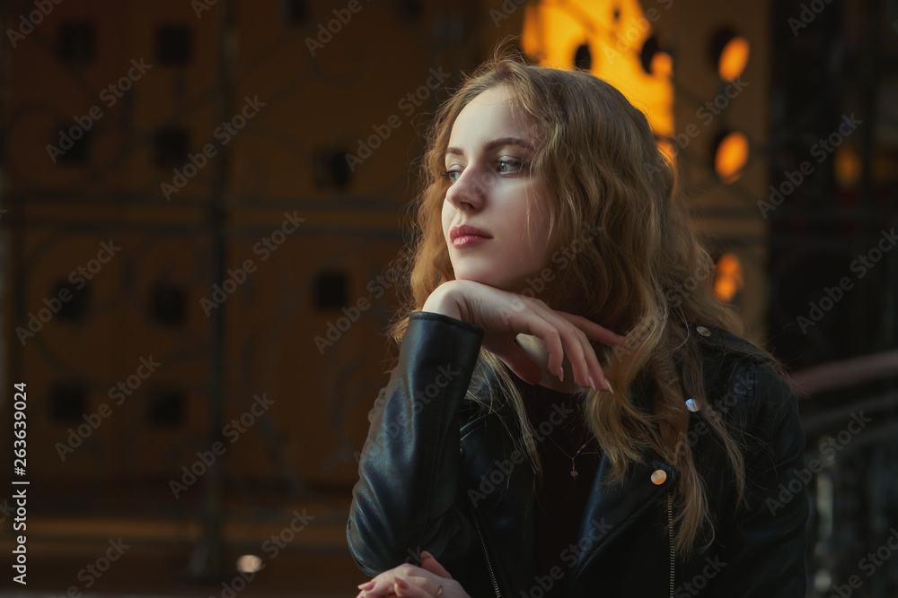 Fototapeta premium beautiful curly girl