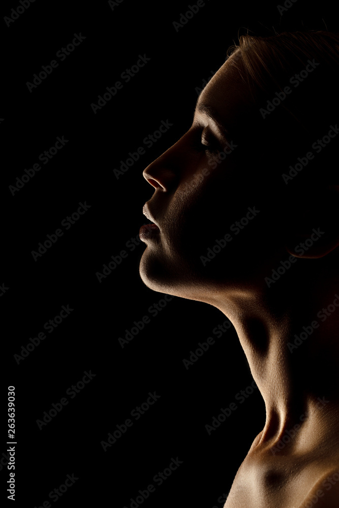 female profile silhouette