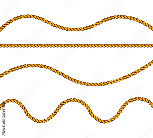 Realistic fiber ropes.
