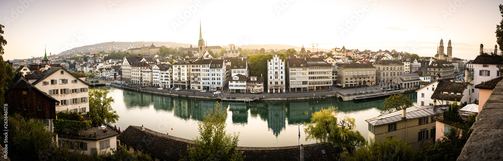 Stadtpanorama Zürich Schweiz