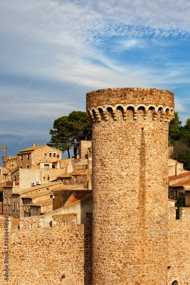 Walled Town of Tossa de Mar in Spain