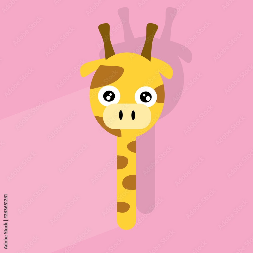 Fototapeta premium giraffe icon vector