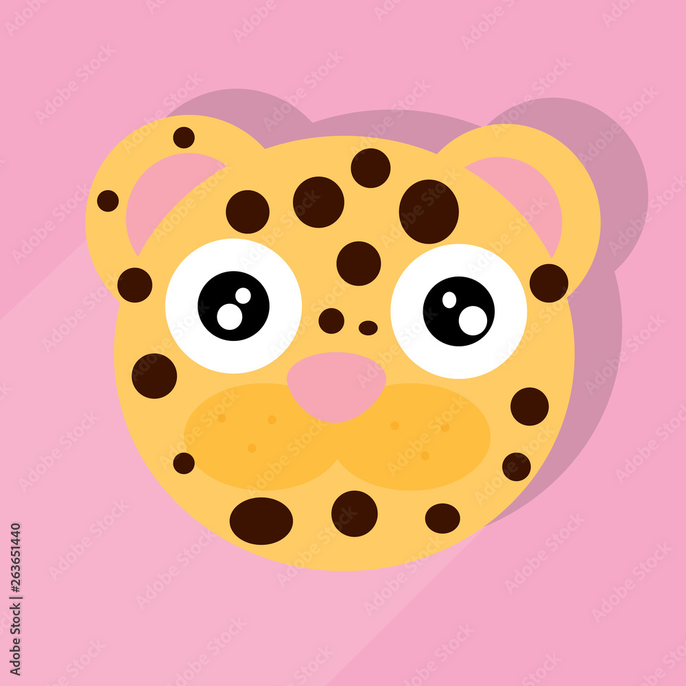 Fototapeta premium leopard vector icon