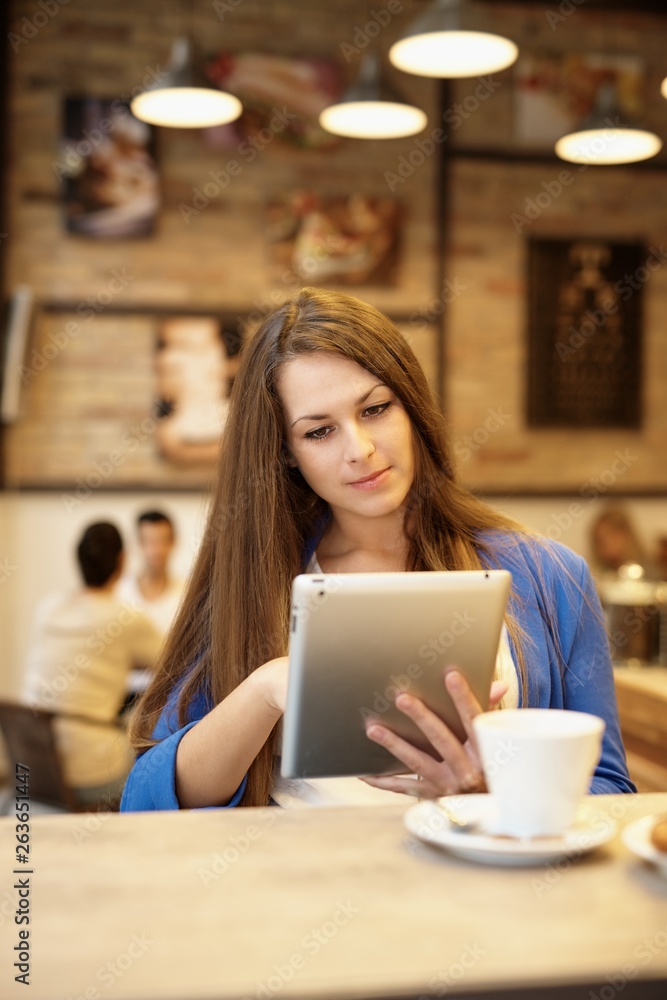 Young woman with tablet computer Young woman with tablet computer