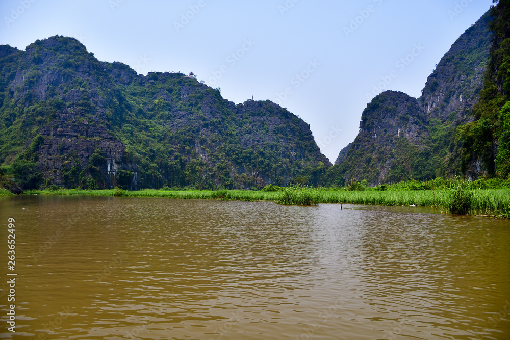 Amazing landscape full of limestone karsts in Ninh Binh, Vietnam. Amazing landscape full of limestone karsts in Ninh Binh, Vietnam.