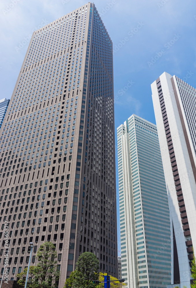 新宿　高層ビルの風景
