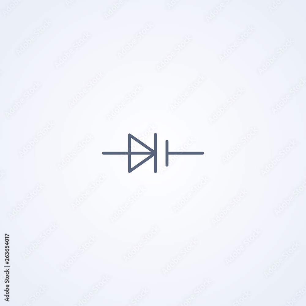 Varicap, vector best gray line symbol Varicap, vector best gray line symbol