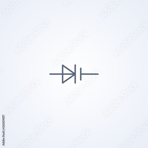 Varicap, vector best gray line symbol