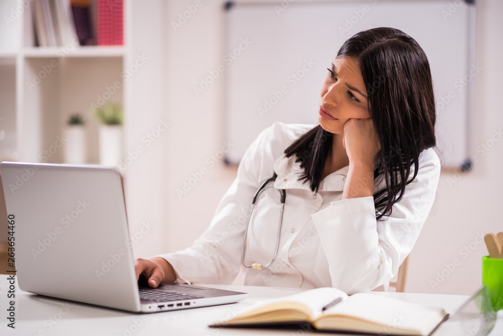 Young doctor is tired. Young doctor is tired.