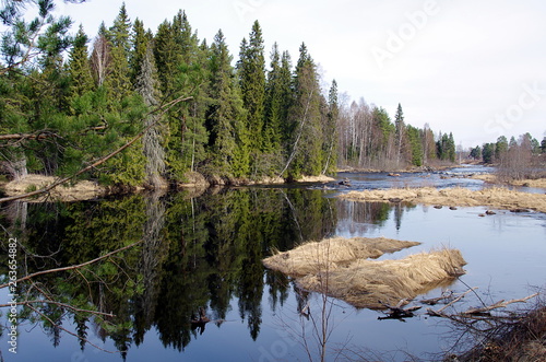 The river Västerdalälven near the town of Dala Floda in Dalarna in Sweden photo