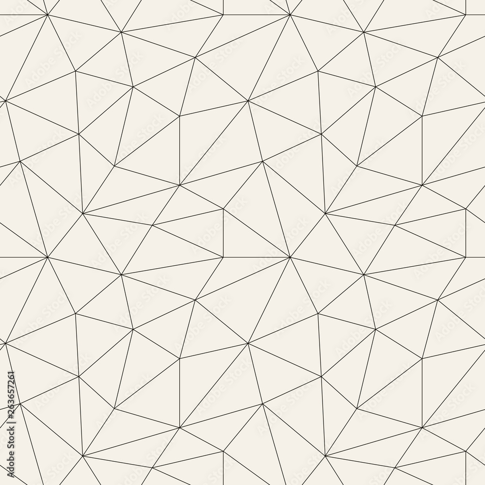 Polygonal abstract seamless pattern in gray colors.