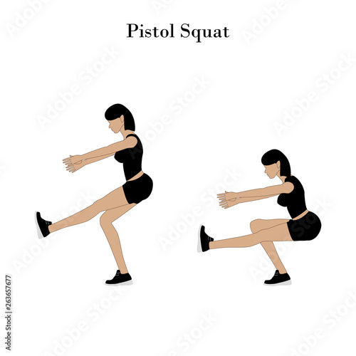 Pistol squat exercise