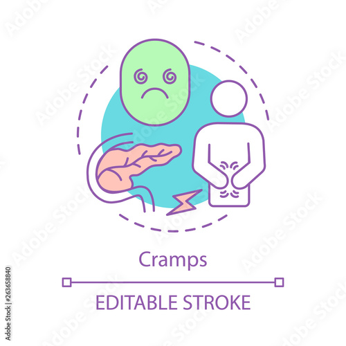 Cramps concept icon
