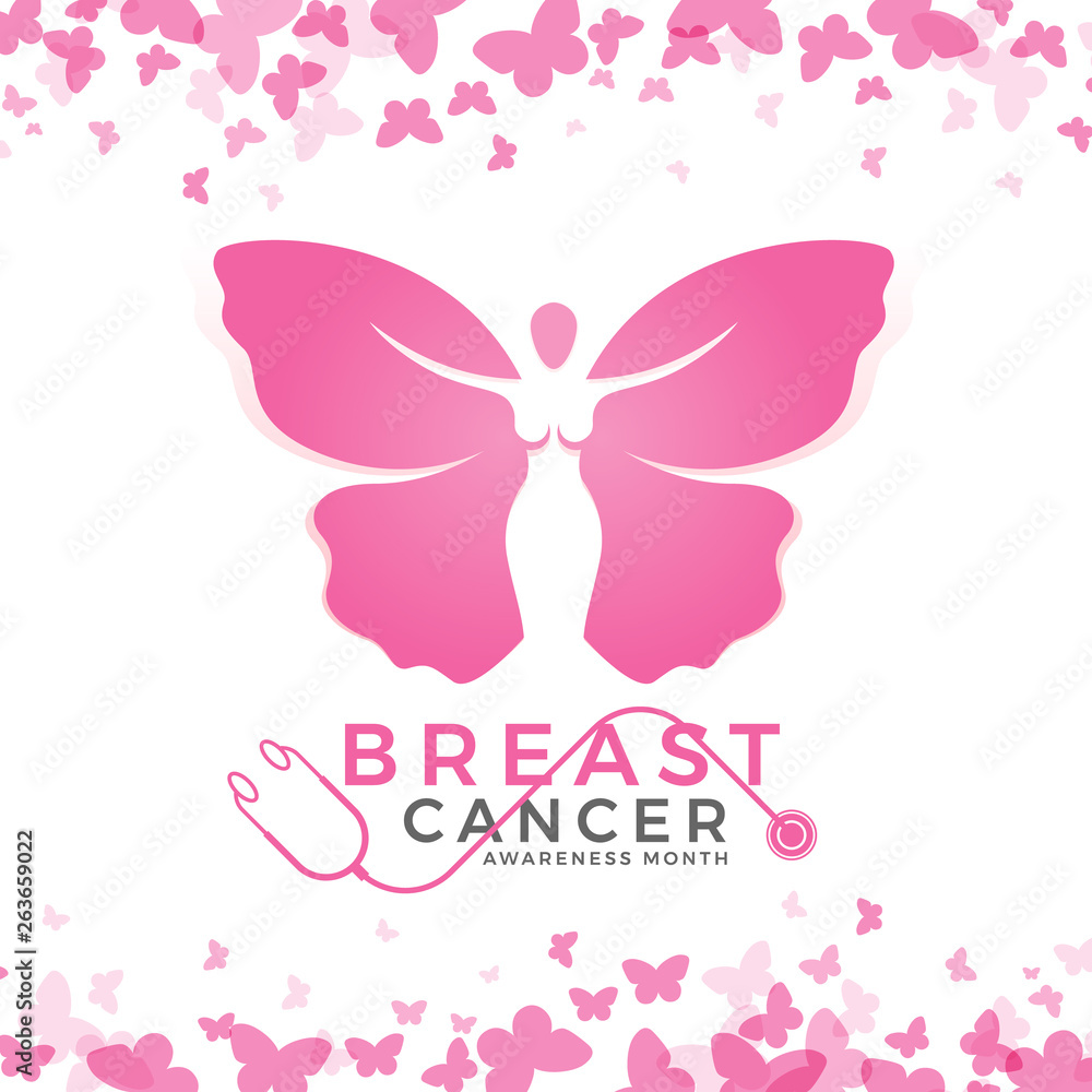 Breast Cancer awareness seamless pattern illustration of powerful  inspirational words and motivation messages. Pink women health care  background with Stock Vector Image & Art - Alamy