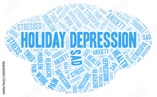 Holiday Depression word cloud.