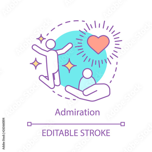 Admiration concept icon
