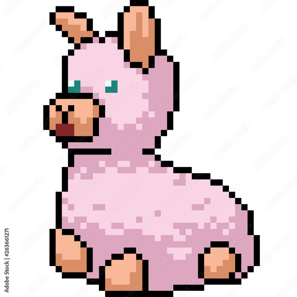 vector pixel art alpaca vector pixel art alpaca