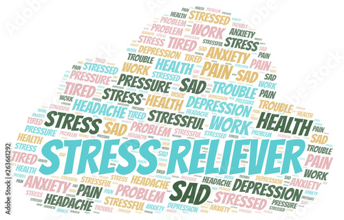 Stress Reliever word cloud.