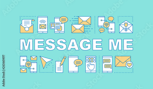 Message me word concepts banner