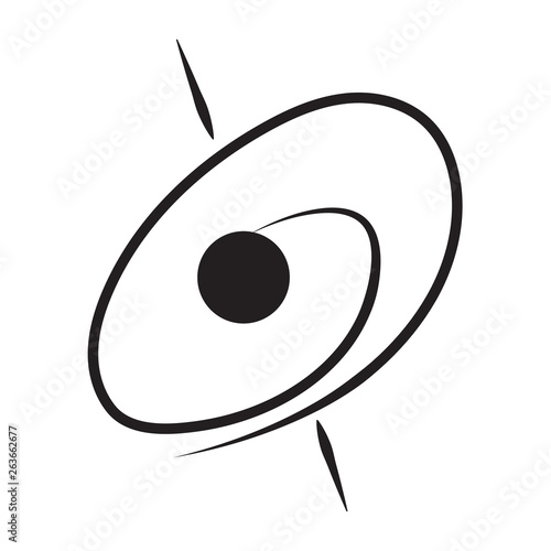blackhole outline icon. isolated. vector design illustration.