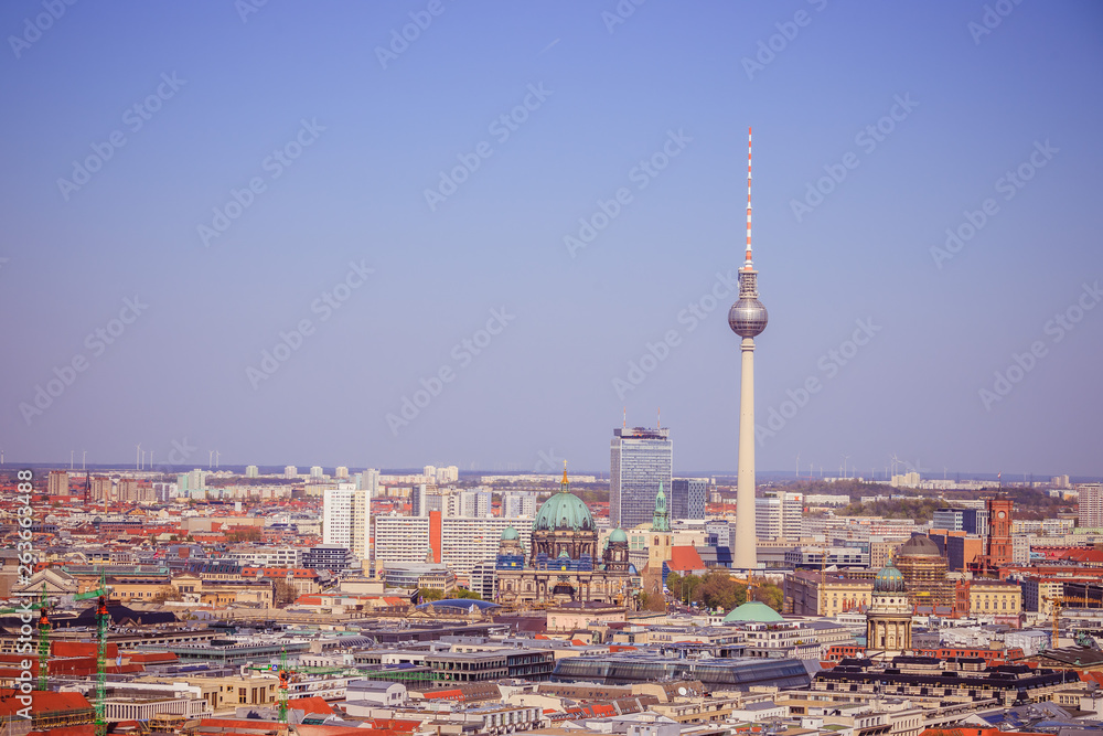 Fototapeta premium Berlin skyline with cathedral and TV tower, Germany
