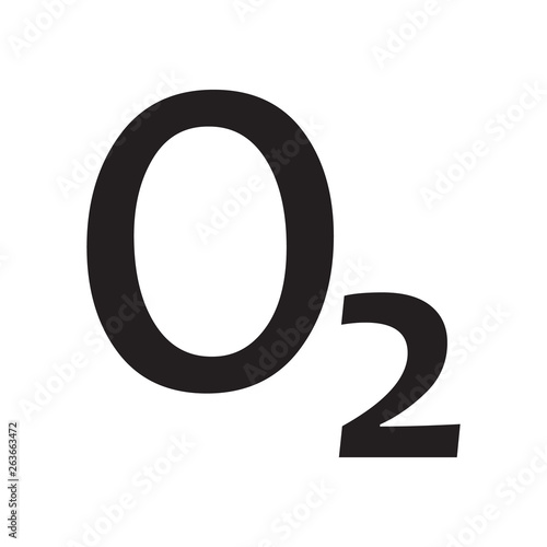 oxygen formula black icon. vector design illustration.