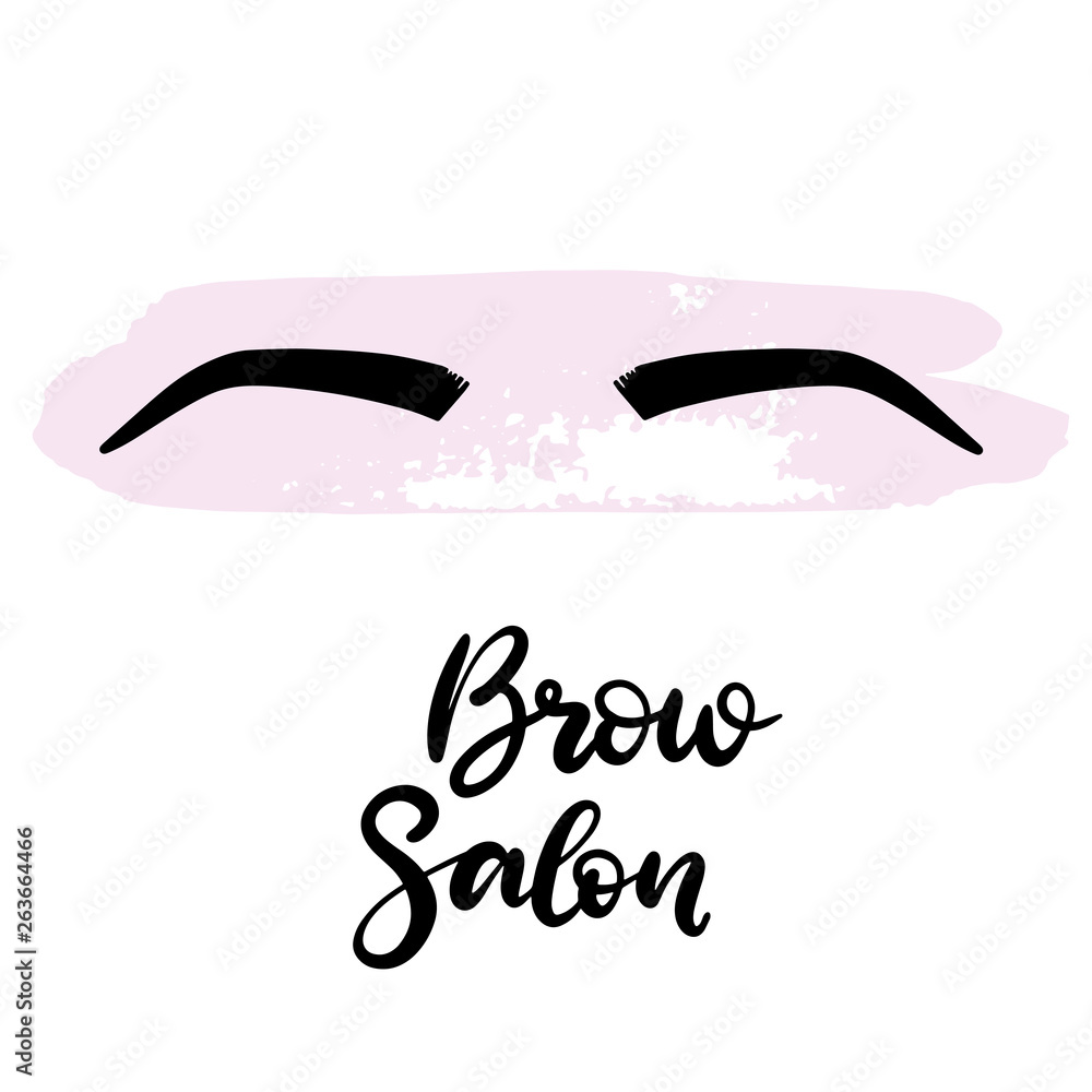 Obraz premium Brows lettering vector illustration