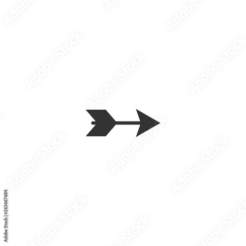 Free Download black arrow isolated on white. Flat adventure icon. Good for web and software interfaces. - GFXLoad