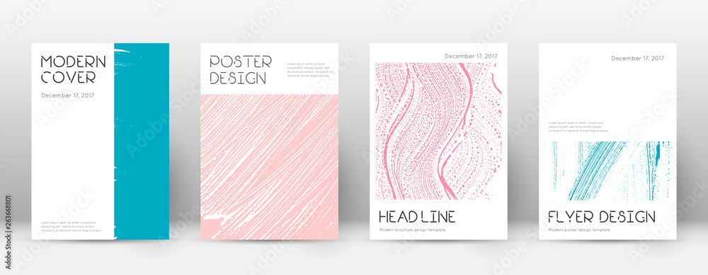 Fototapeta premium Cover page design template. Minimal brochure layou