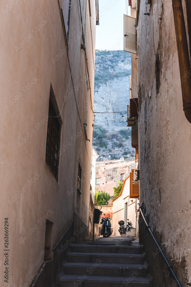 small Italian street, vertical photo