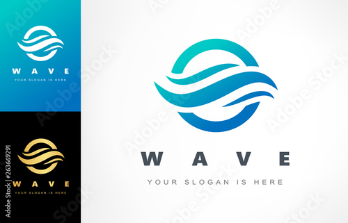 Wave logo vector