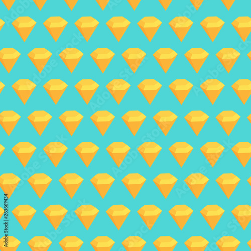 Geometric seamless pattern. Multicolored diamonds in 3D style.