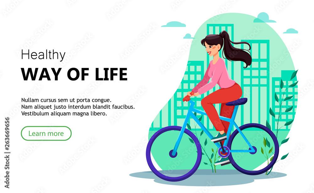 Beautiful woman riding a bicycle in the city Beautiful woman riding a bicycle in the city
