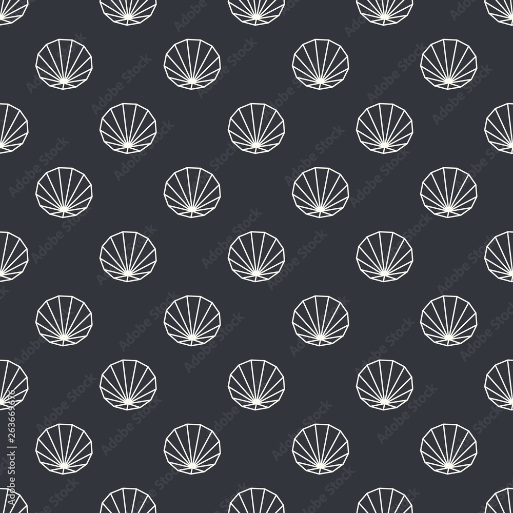 Seamless vector background with lotus leaves in minimal style. Geometric pattern with outlined shapes. Seamless vector background with lotus leaves in minimal style. Geometric pattern with outlined shapes.