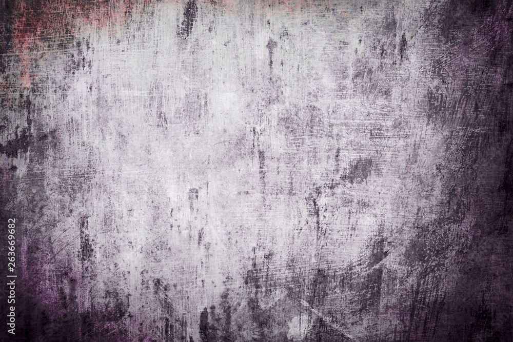 Old purple grungy wall background or texture