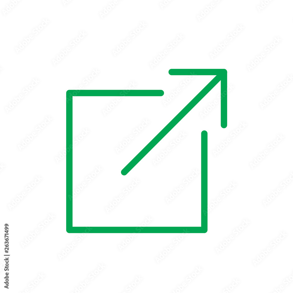 External Link Icon with box and arrow - UI or UX icon External Link Icon with box and arrow - UI or UX icon