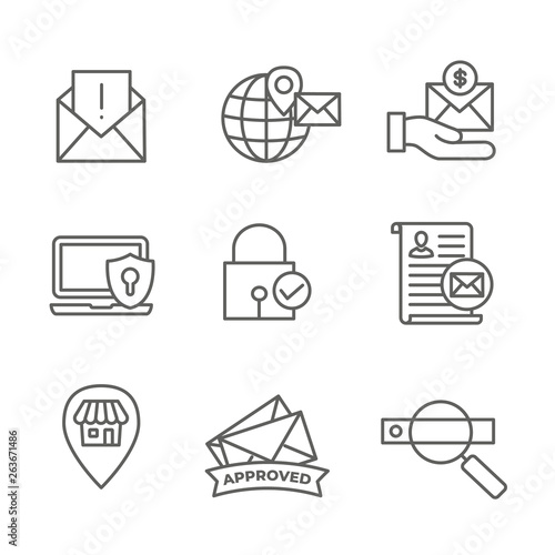 Email Marketing Rules - Regulations Icon Set