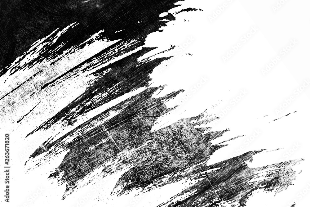 white black paint brush strokes background Stock Illustration