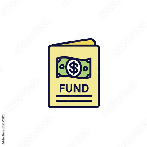 Retirement Investments and Dividend Income, Mutual Fund, IRA Icon set