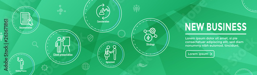 New Business Process Web Header Banner / Icon Set