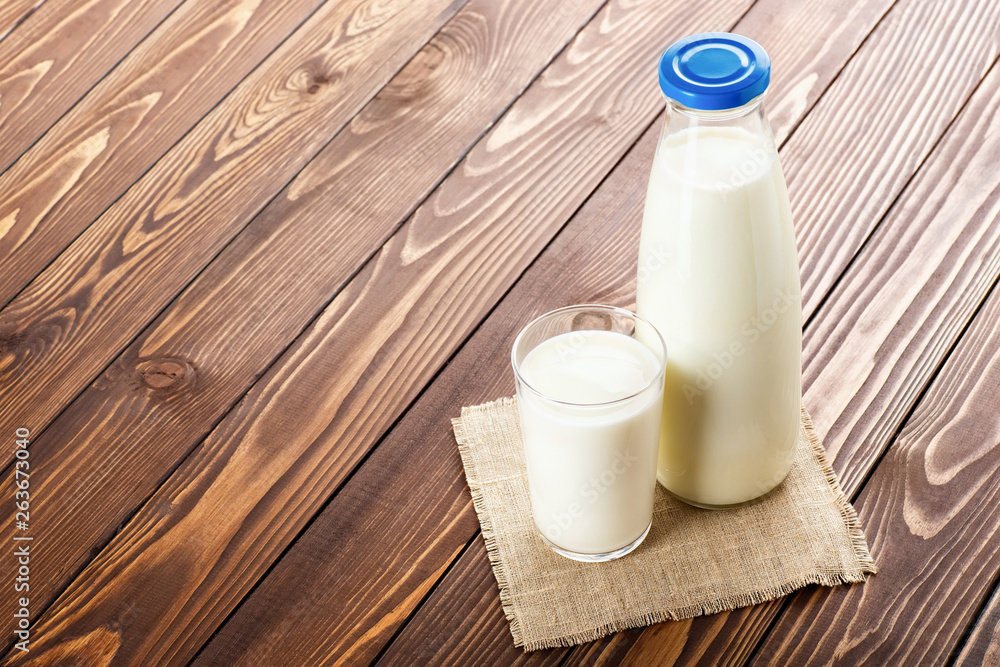 milk in glass and bottle milk in glass and bottle