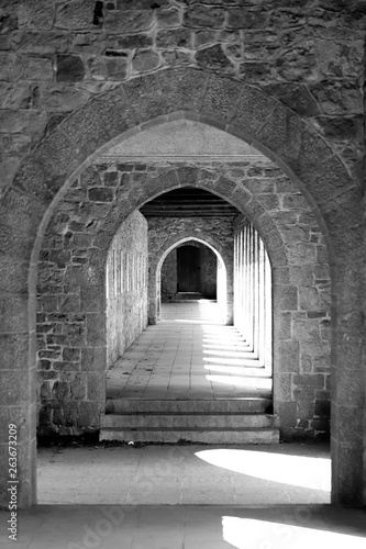 Couloir ext  rieur de l Abbaye de Maredsous
