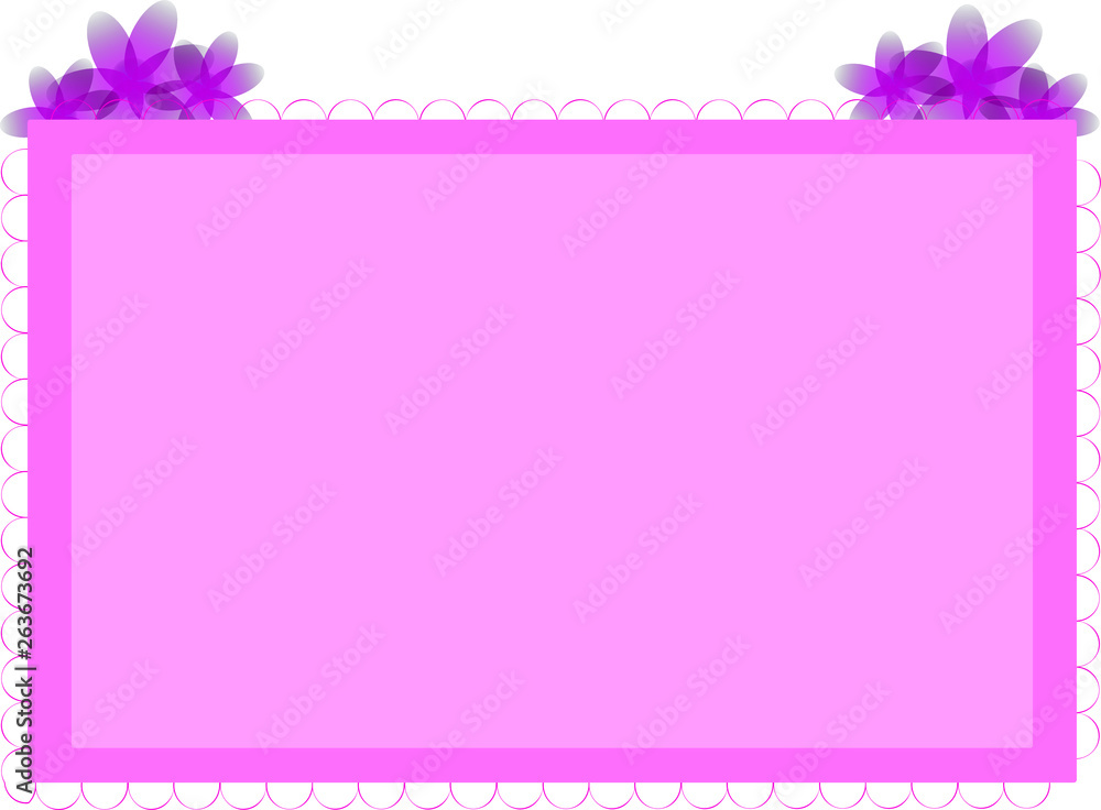 EPS 10. pink frame with flowers