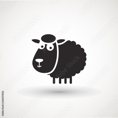 Sheep icon. Animal head. Silhouette icon sheep. Farm sign. Graph symbol for your web site design, logo, app, UI. Ewes. photo