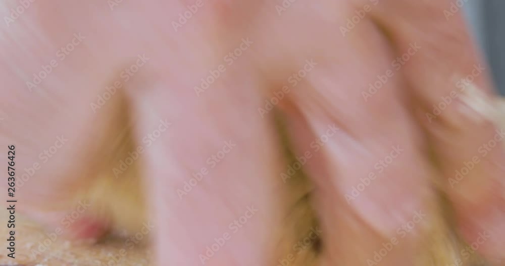 Mani di un uomo che impastano la pasta per la pizza fatta in casa con farina acqua sale e lievito su un tagliere di legno in cucina. Mani di un uomo che impastano la pasta per la pizza fatta in casa con farina acqua sale e lievito su un tagliere di legno in cucina.