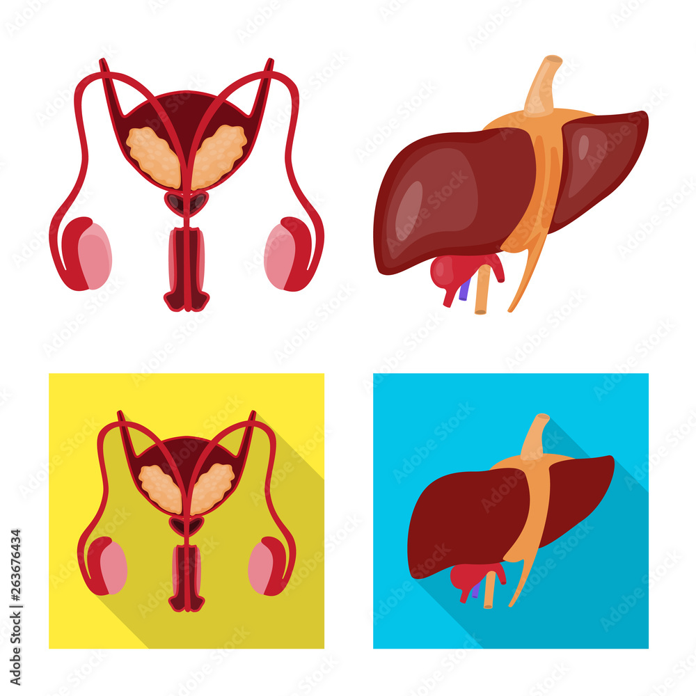 Vector illustration of biology and scientific logo. Collection of biology and laboratory stock vector illustration.
