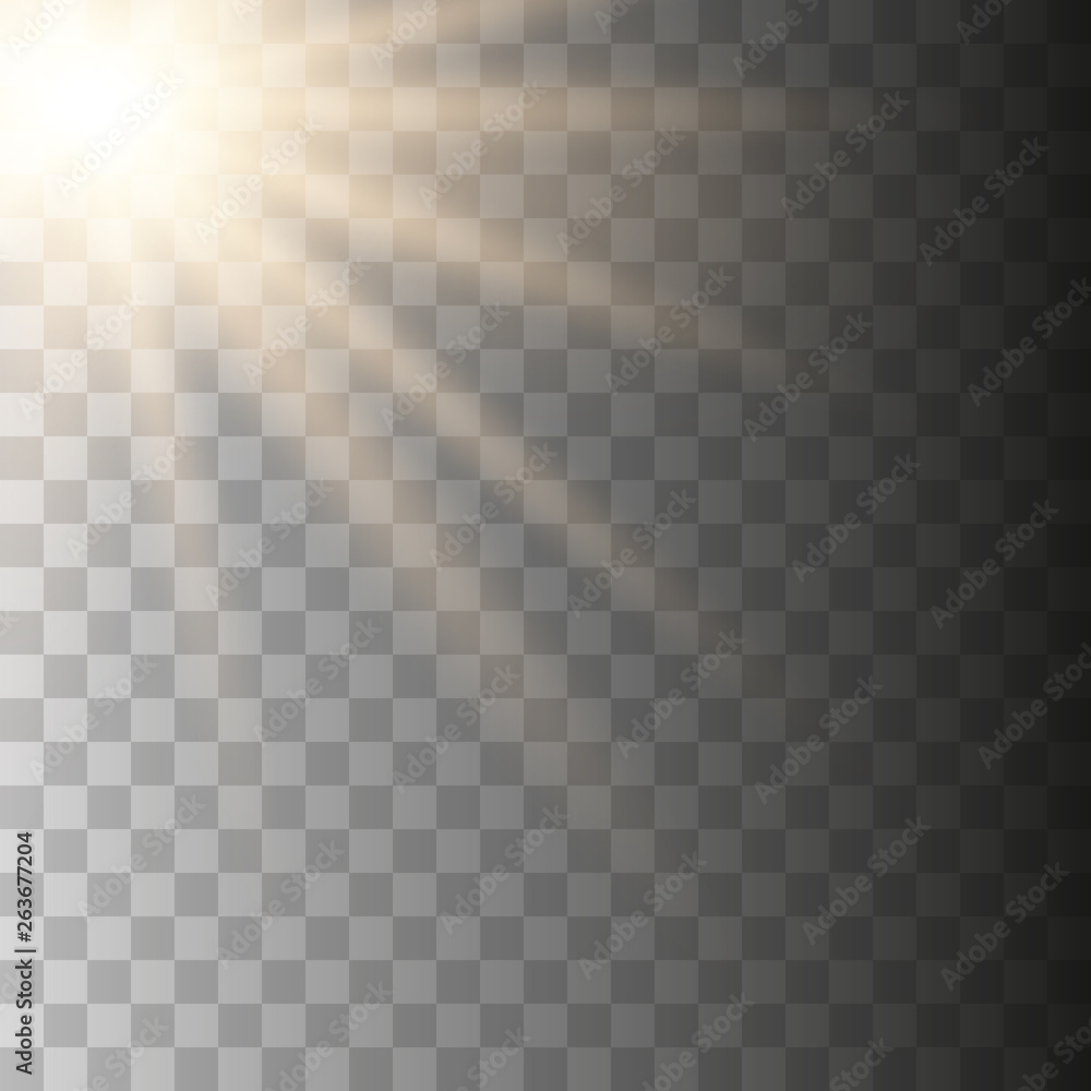 Gold glowing sunlight effect Gold glowing sunlight effect