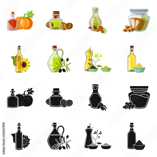 Isolated object of healthy  and vegetable  symbol. Set of healthy  and agriculture stock vector illustration.